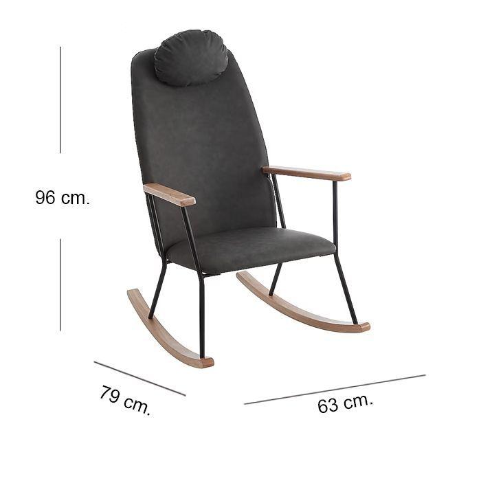 Mecedora Sitial Descanso Dark Grey PU-4