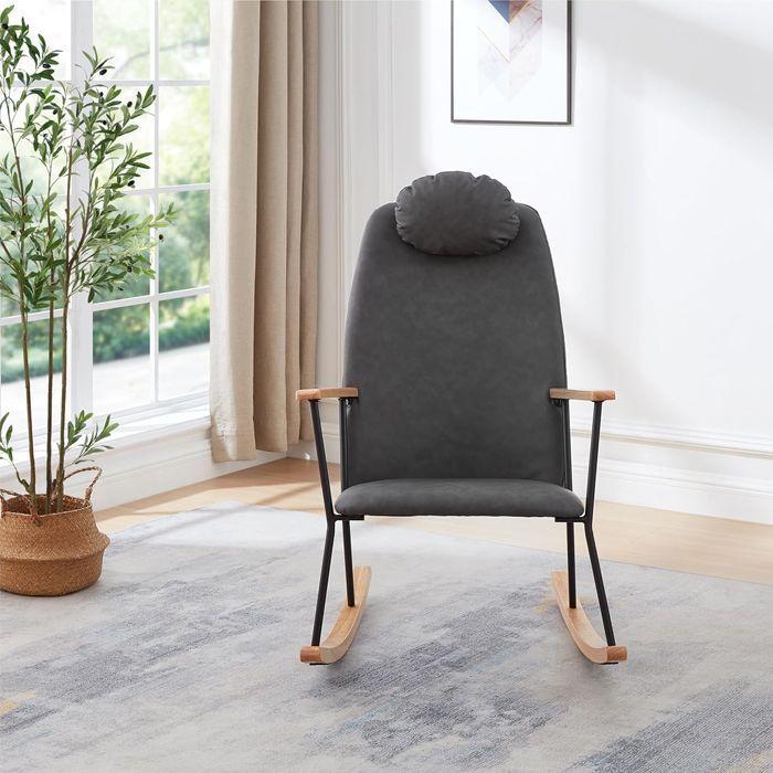 Mecedora Sitial Descanso Dark Grey PU-6