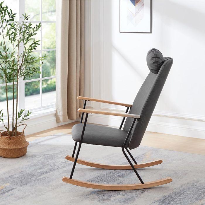 Mecedora Sitial Descanso Dark Grey PU-7