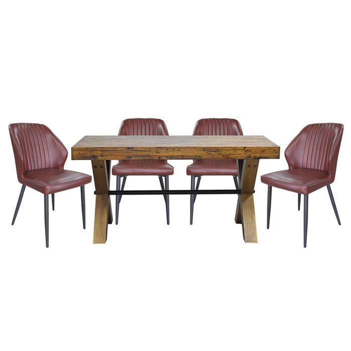Juego Comedor Timber Small 6 Sillas New Vita Brown-1