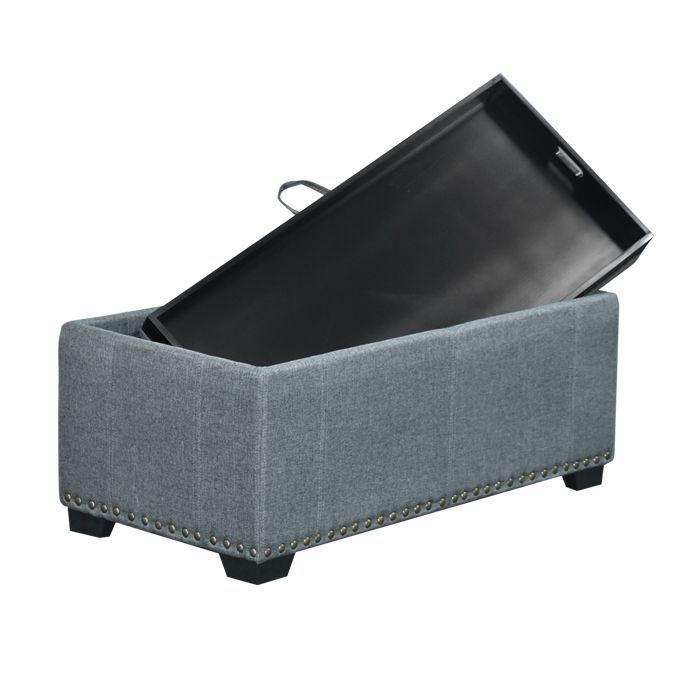 Banqueta + 2 Pouff Grey-2
