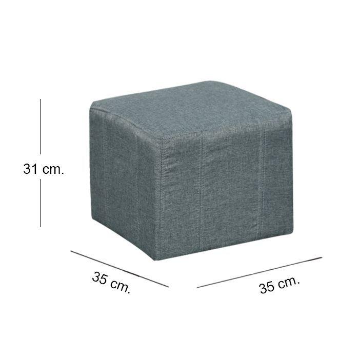 Banqueta + 2 Pouff Grey-5