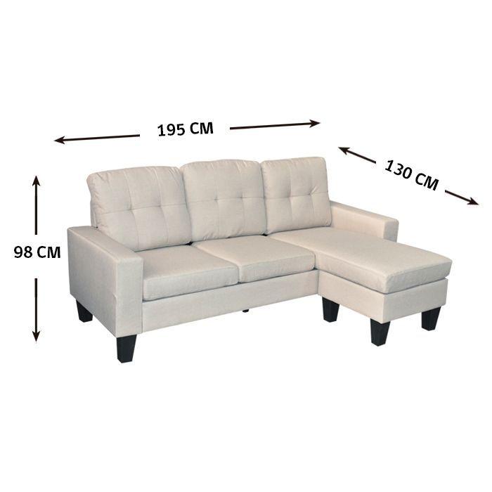 SECCIONAL PALOMINO BEIGE (195 x 130 x 98 cm)-2