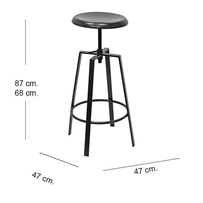 Juego Comedor Gold 2 Taburetes Premium Black-2