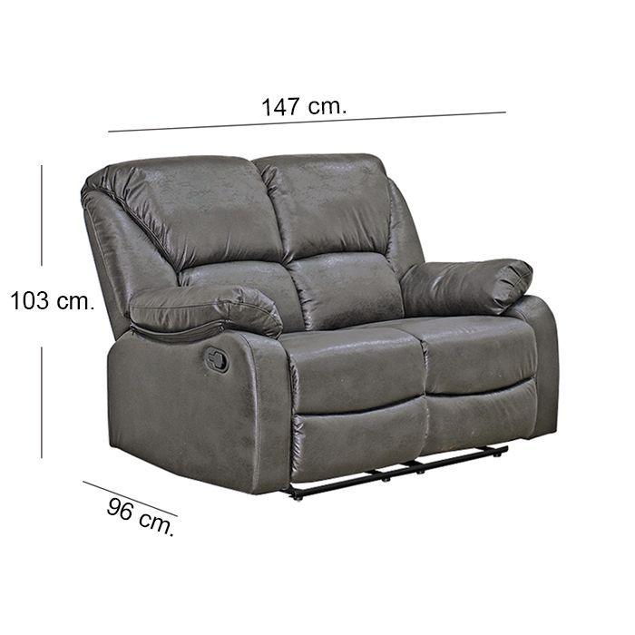 Sofá Reclinable 2 Cuerpos Rosario Coffe-2