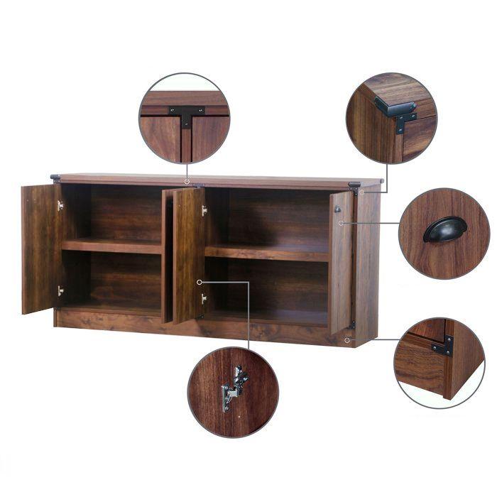 Buffet Gabinete Dark Walnut  1.55Mt-4