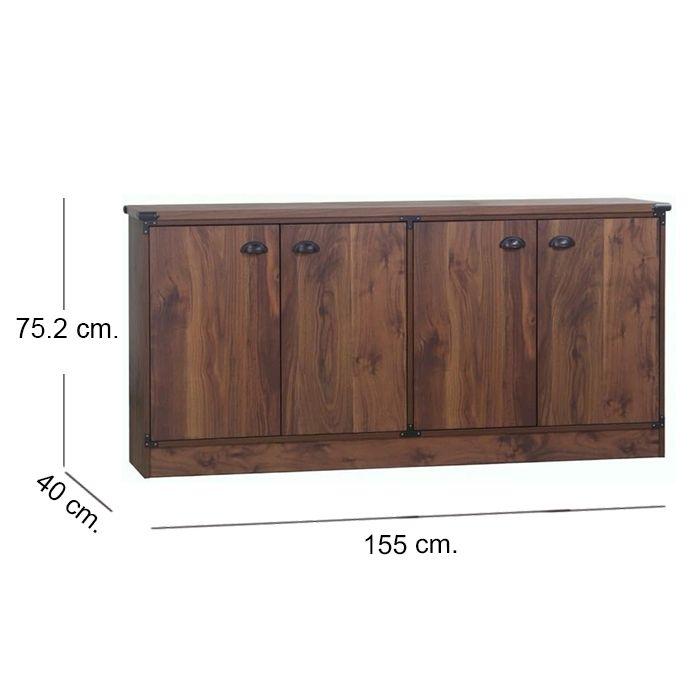Buffet Gabinete Dark Walnut  1.55Mt-5