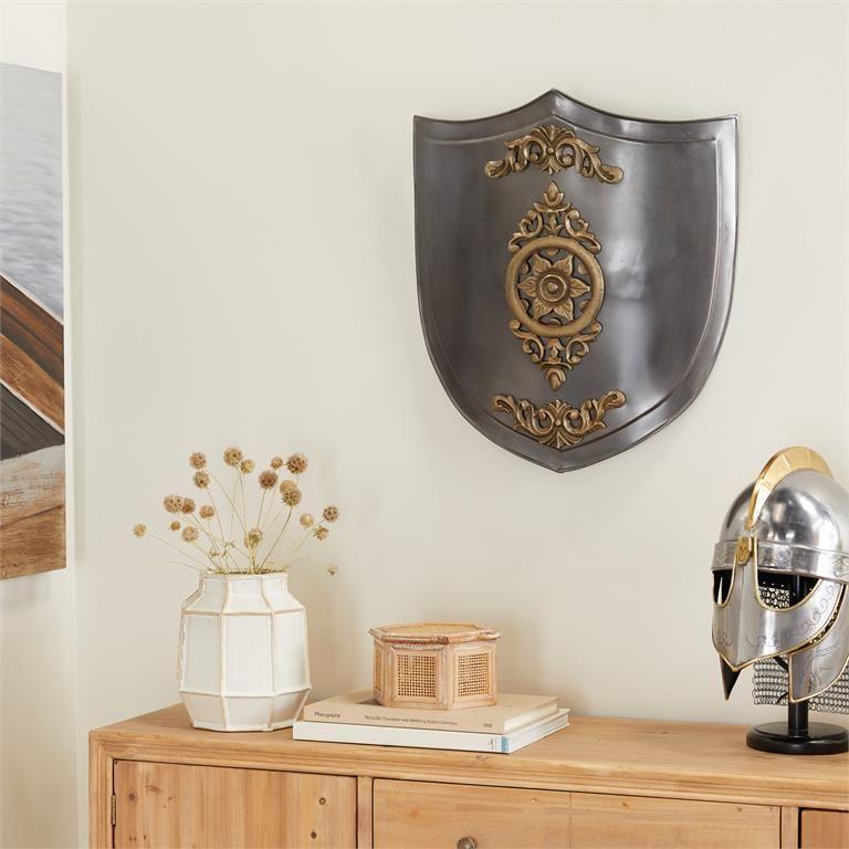 DECORACIÓN DE PARED GRIS Escudo Medieval-2