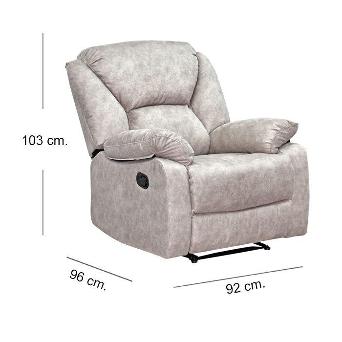 Bergere Reclinable Frankfurt Light Gray-3