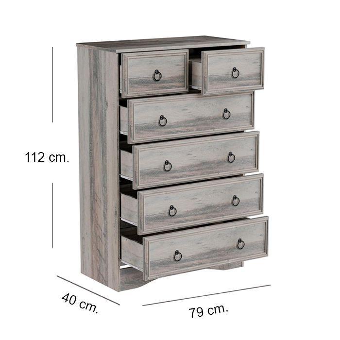 Cajonera Cómoda Clasic Grey-6