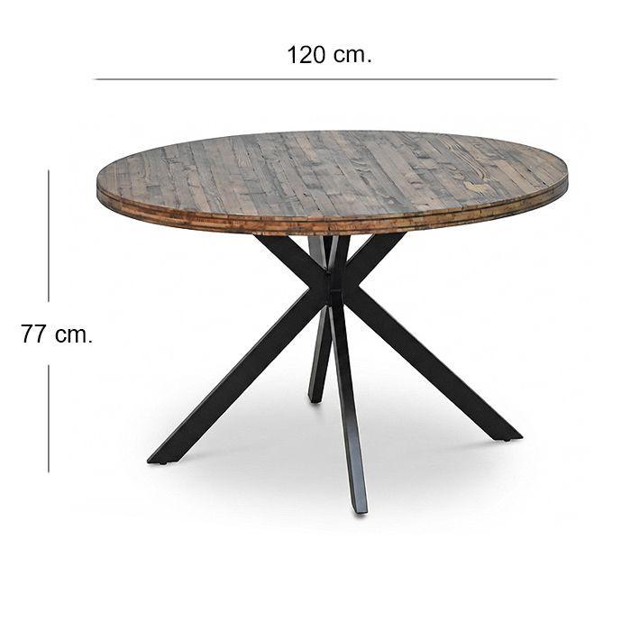 Mesa Comedor Timber Circular 1.2 Mt.-5