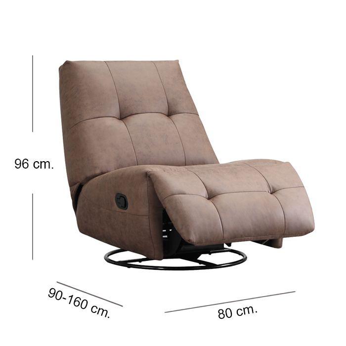 Bergere Reclinable Giratorio Mecedora Aries Café-4