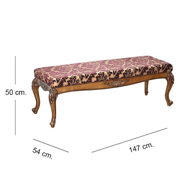 Banqueta Clásica Nousen Gobelino Rojo-4