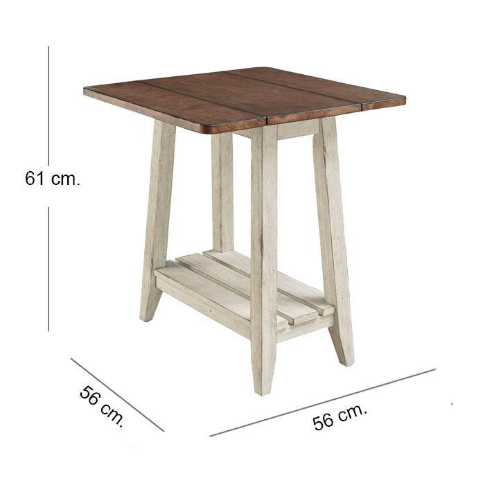 Mesa Lateral Auxiliar Mariposa Old White-4