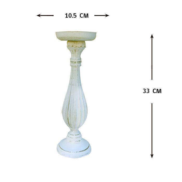 CANDELABRO WHITE CALVIN XL ( 10.5 x 10.5 x 33 cm)-2