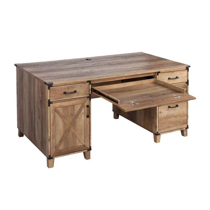 Escritorio 1.5 Mt. con 5 Cajones Rustic OAK-2