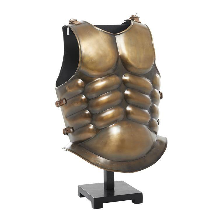 Armadura Medieval Bronce con Soporte-0