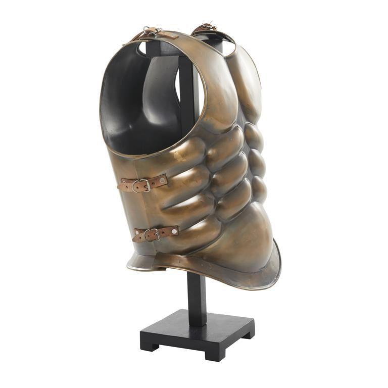 Armadura Medieval Bronce con Soporte-2