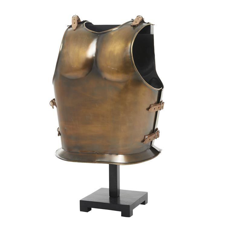 Armadura Medieval Bronce con Soporte-3