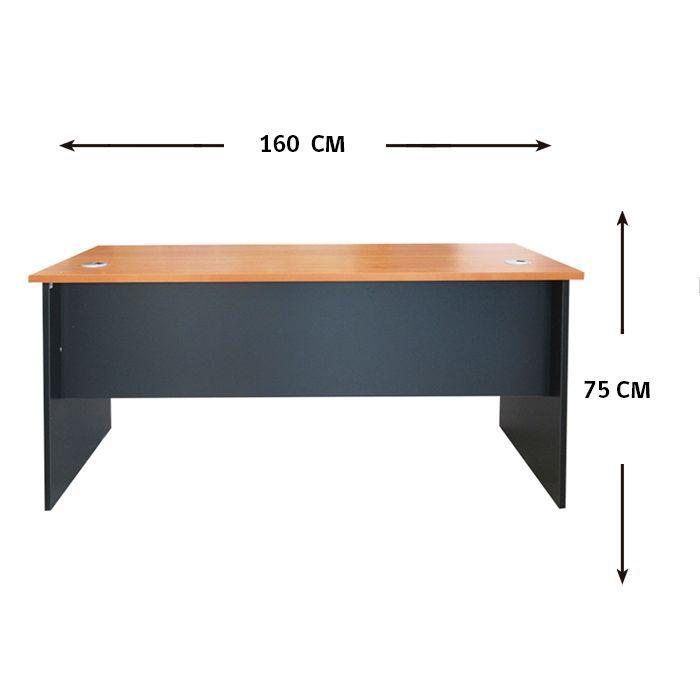 ESCRITORIO RECTO 160 ESR160 PERAL con GRAFITO ( 160 x 60 x 75 cm)-2