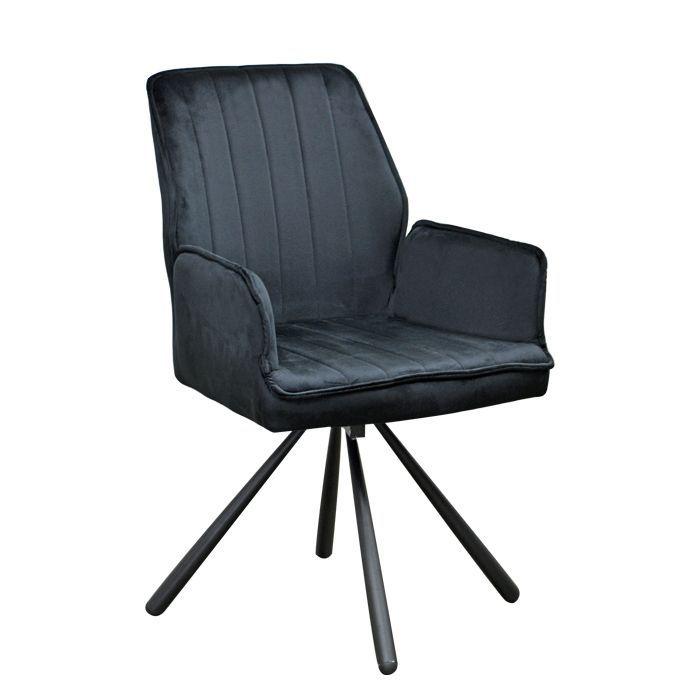 Juego de Comedor Marble Craft 4 Poltronas Giratorias Vita Black-5