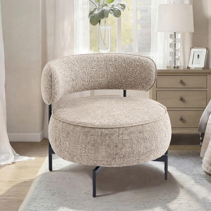 Poltrona Giratoria Air 1 Cuerpo Tela Beige-0