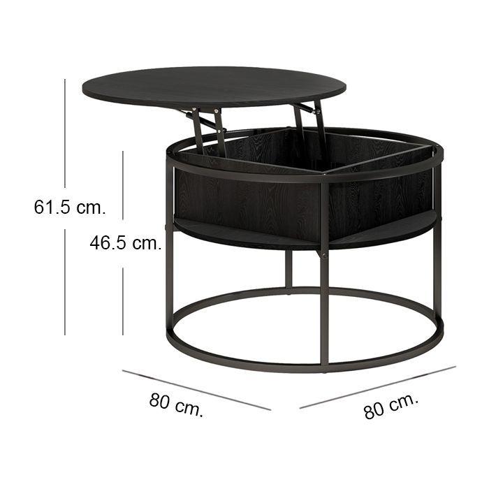 Mesa Centro Elevable Black Circle-3