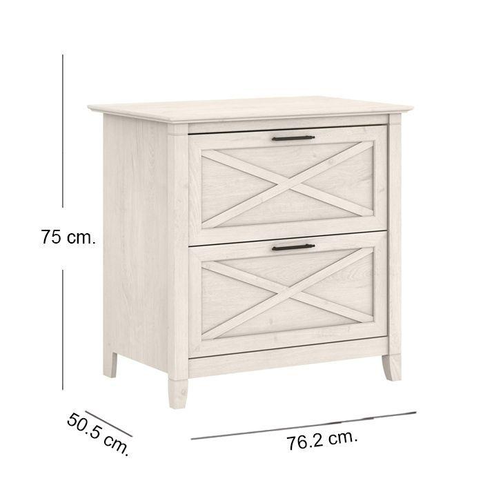 Cajonera 2 Cajones Washed Gray Line-5