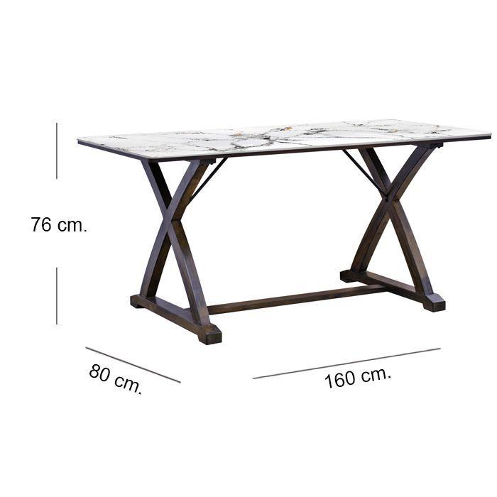 Mesa Comedor Stone White 160×80-4