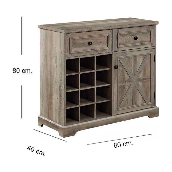 Aparador Arrimo Vintage Rustico Gray-3