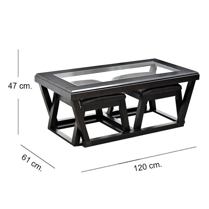 Mesa De Centro Golden con Taburetes-5