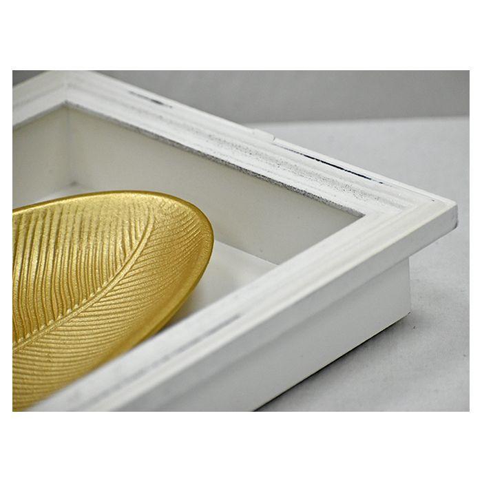 Cuadro Tríptico Hojas Madera 3 Pcs.-2