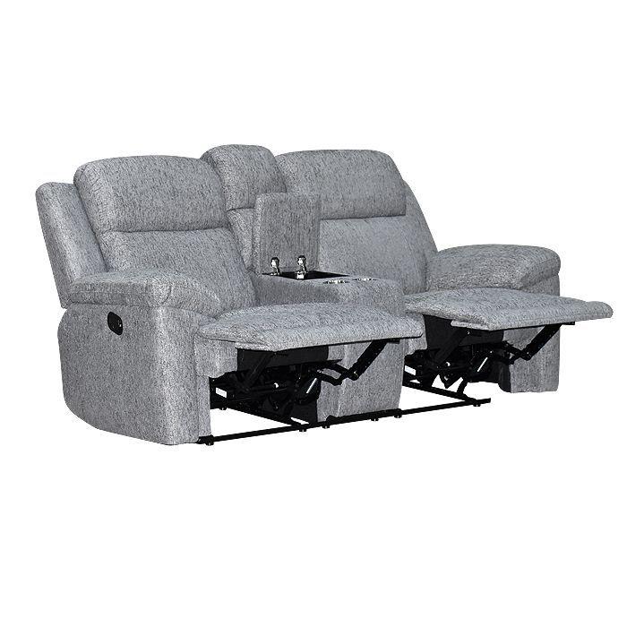 Sofá Reclinable Fiorera Manual 2 Cuerpos Gris-2