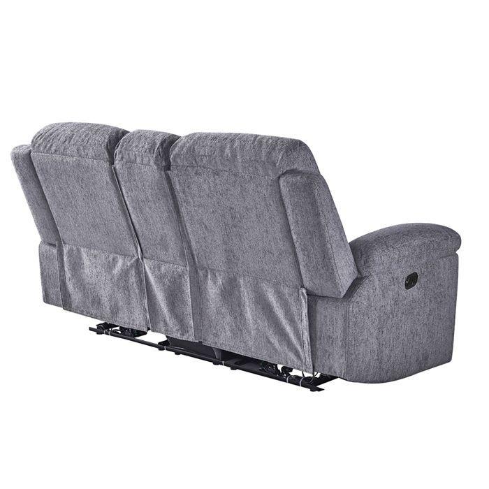 Sofá Reclinable Fiorera Manual 2 Cuerpos Gris-4