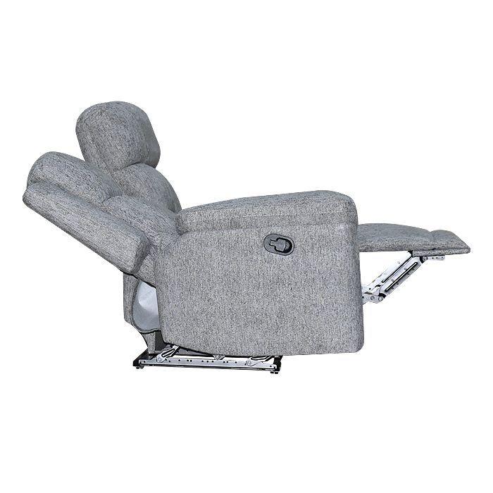 Sofá Reclinable Fiorera Manual 2 Cuerpos Gris-5