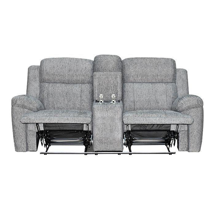 Sofá Reclinable Fiorera Manual 2 Cuerpos Gris-6