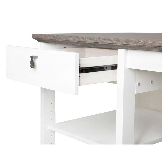 Escritorio 1.5 Mt. White Gray AOK-2