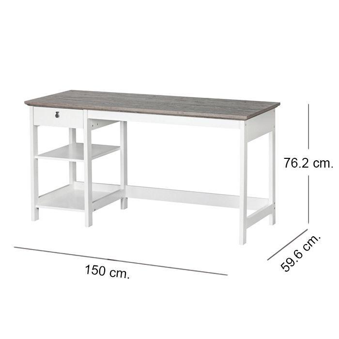 Escritorio 1.5 Mt. White Gray AOK-3