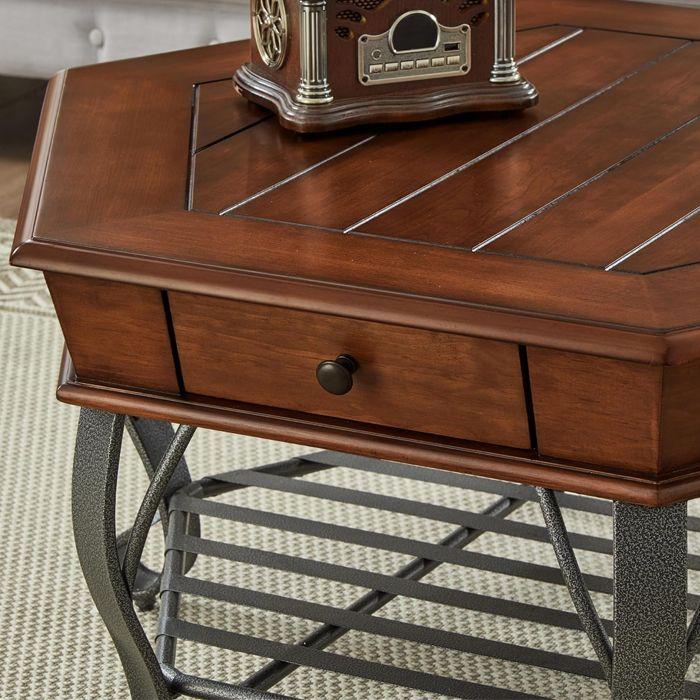 Mesa Centro Hexagonal Madera-5