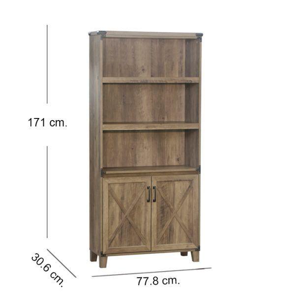 Estante Vitrina Rustic 1.7 Mt. OAK-5