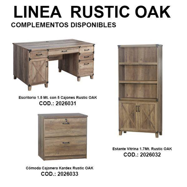 Estante Vitrina Rustic 1.7 Mt. OAK-6