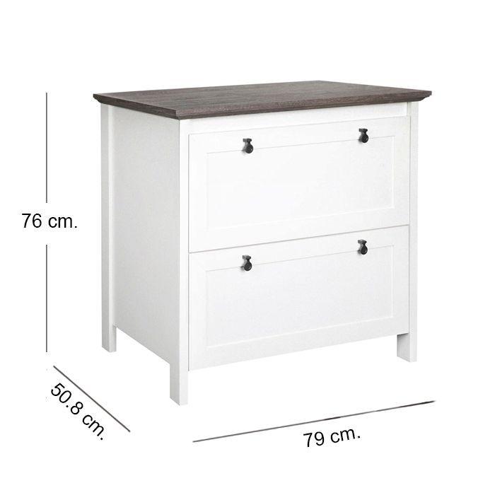 Cajonera Cómoda Kardex White Gray OAK-3