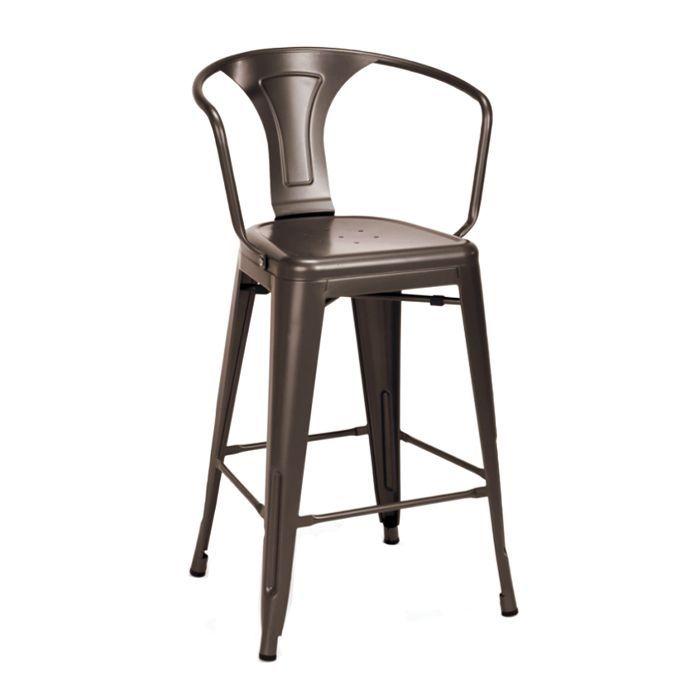 Taburete Tolix Brown diseño industrial-1