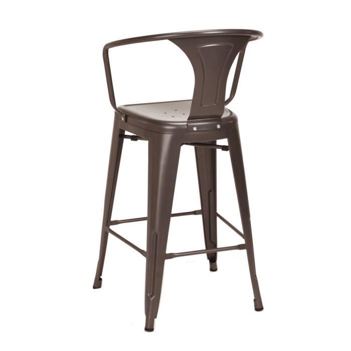 Taburete Tolix Brown diseño industrial-2