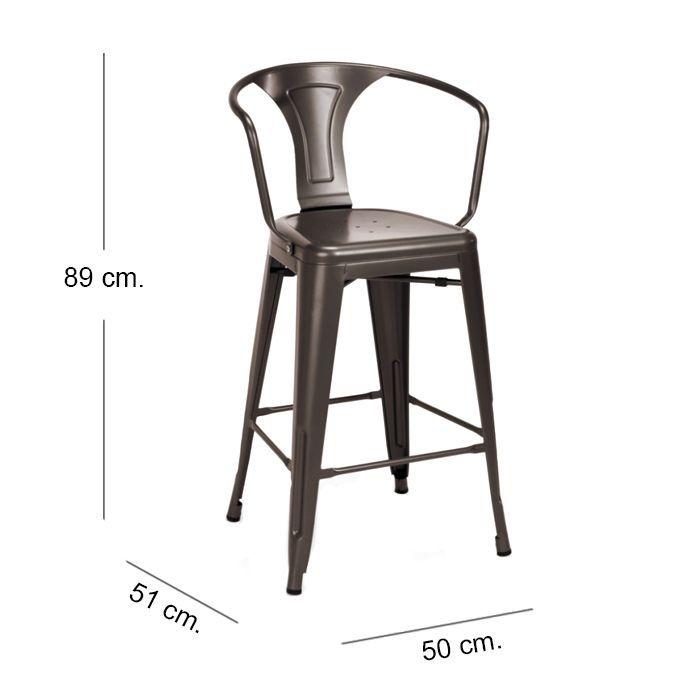 Taburete Tolix Brown diseño industrial-4