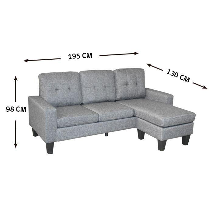 SECCIONAL PALOMINO DARK GRAY (195 x 130 x 98 cm)-2