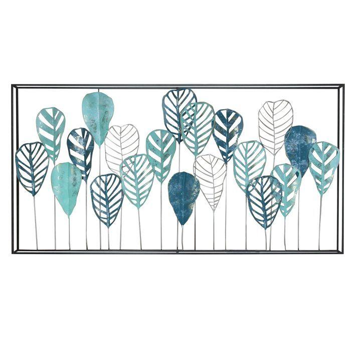 METAL WALL DECOR CRIBEAN LEAF (135 x 6.5 x 68 cms)-0