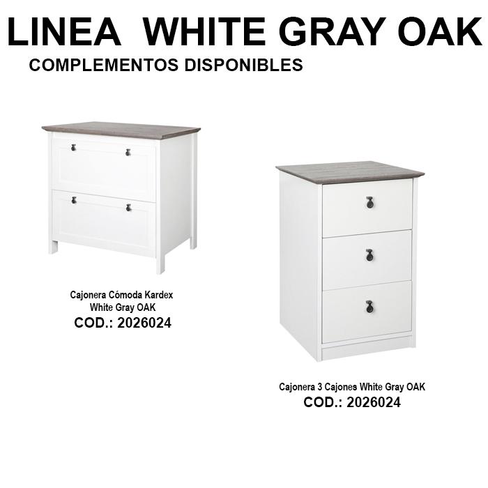 Kardex 3 Cajones + Kardex 2 cajones White Gray OAK-7