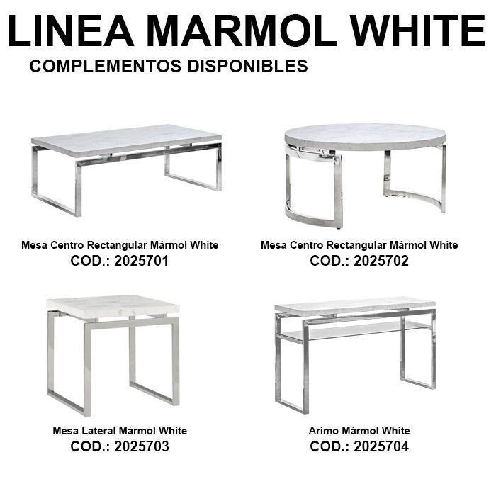 Mesa Centro Rectangular Mármol White-4