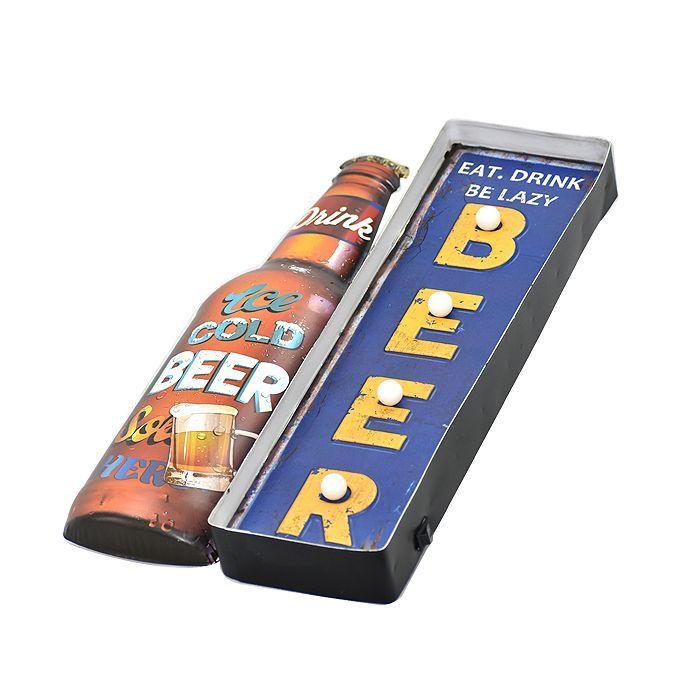 LETRERO VINTAGE LED BEER (27 x 5 x 45.5 cms.)-1